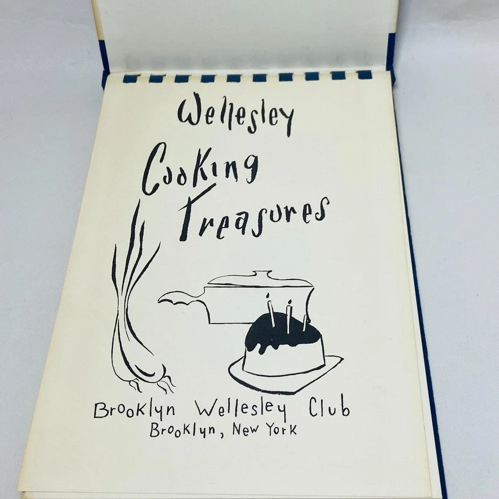 Vintage Cookbook WELLESLEY COOKING TREASURES Brooklyn‎ New York Cook Book